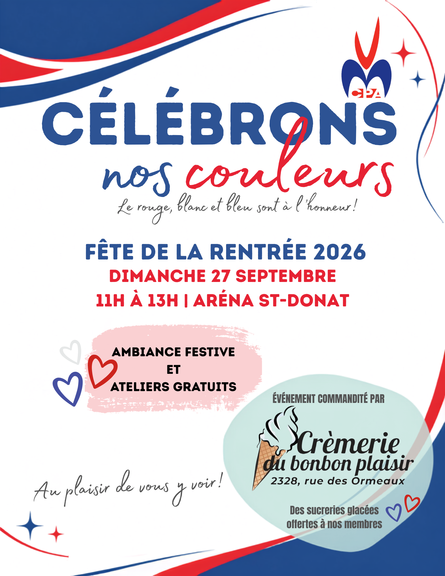 Affiche de la Fête de la rentrée 2026 du CPA Ville-Marie
